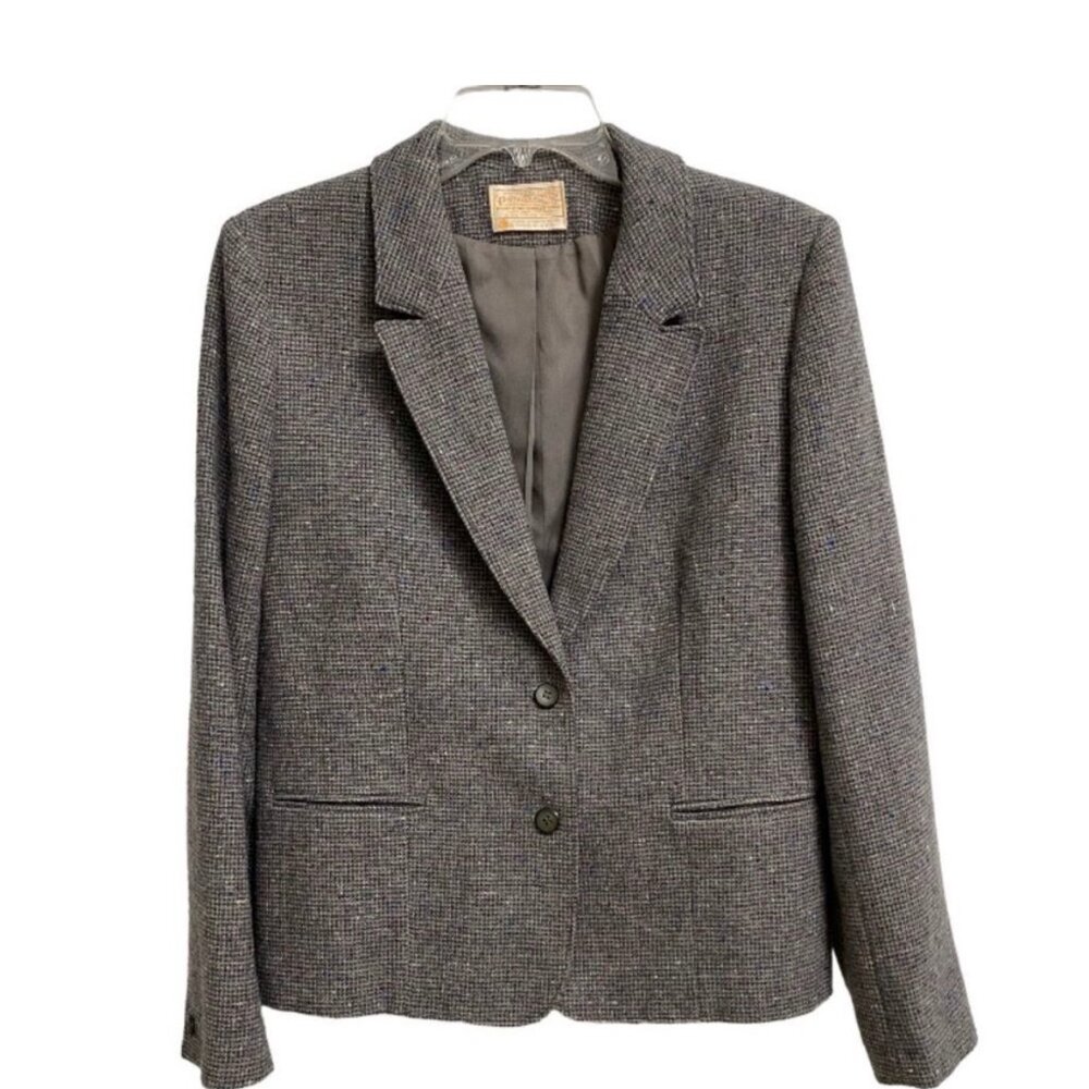 Vintage Pendleton Two Button Virgin Wool Tweed Bl… - image 1
